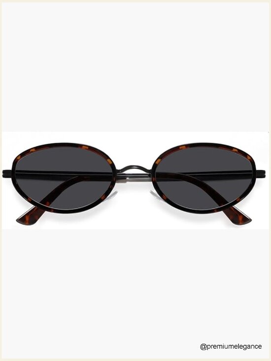 Retro Oval Sunglasses for Women Small Frame Sun Glasses Cute Chic Sunnies main image 7